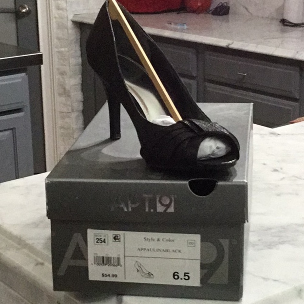 Black heels, worn once